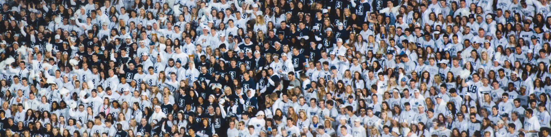 Penn State football student section whiteout.