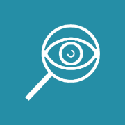 icon of magnifying glass with eye